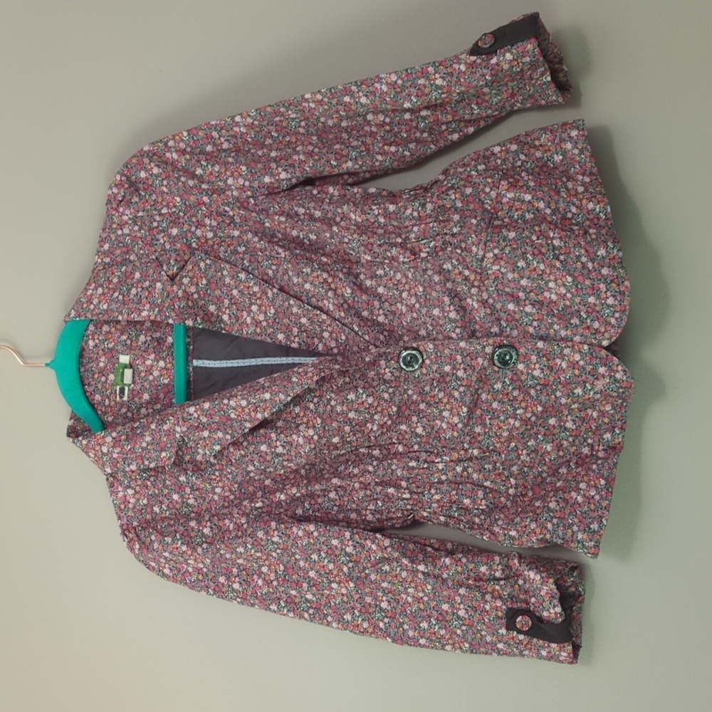 Taia cotton floral blazer size 2